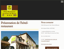 Tablet Screenshot of hotelcotesdemeuse.com